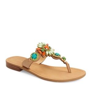 Ivanka Trump Jeweled Thong Sandals - SZ 6.5 (NIB)